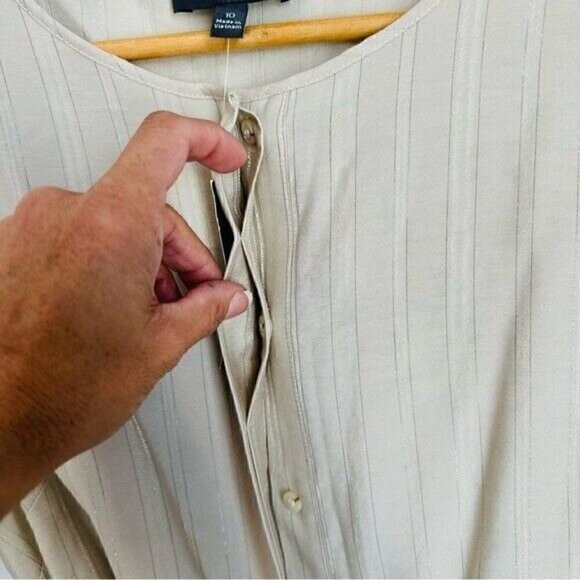 The Limited Women's Tie Front Shine Romper Size 10 NWT - Picture 9 of 14